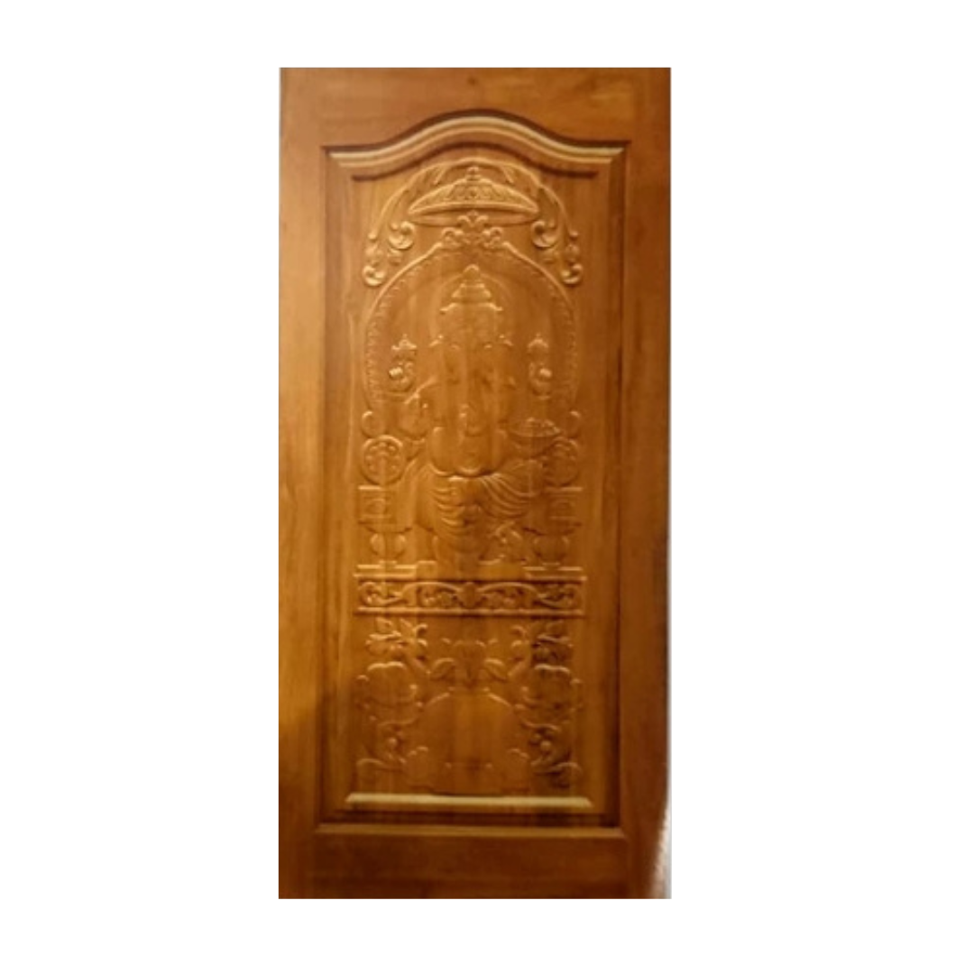 Carving Ghana Teak Door ( 81 Inch x 36 Inch x 32 mm ) / Incl. Polishing + GST