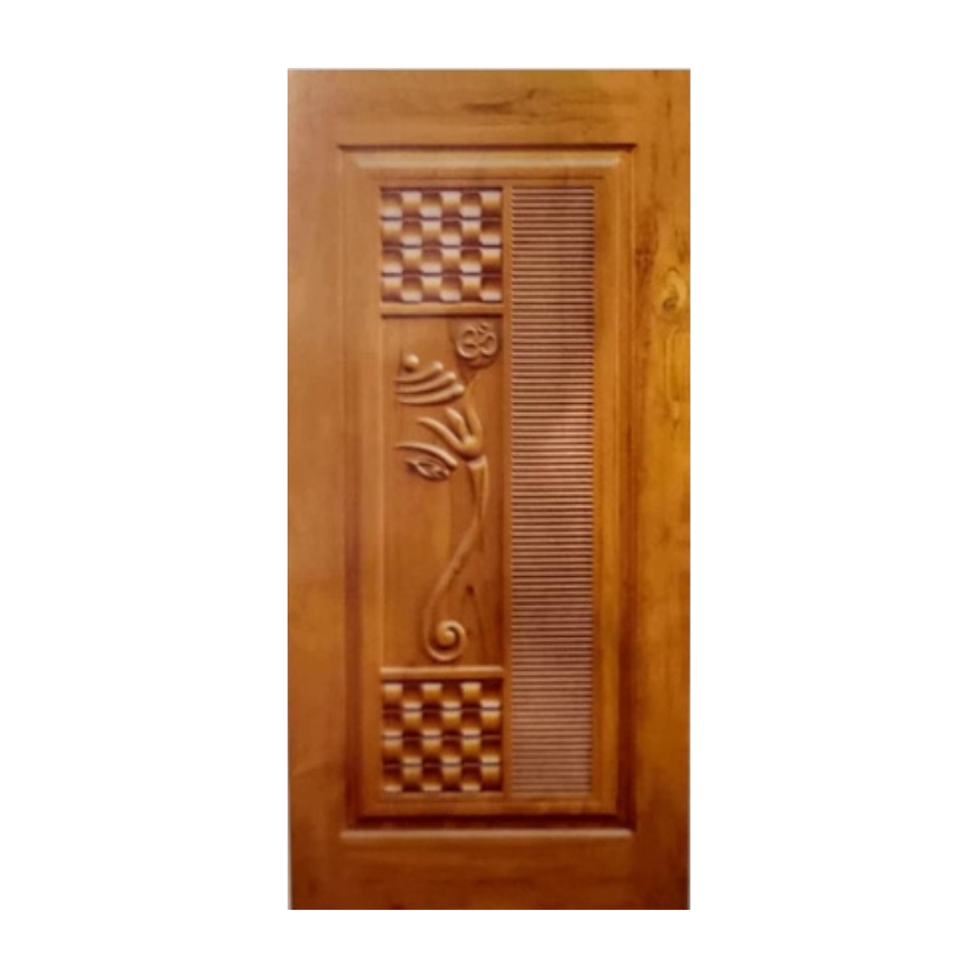 Carving Ghana Teak Door ( 81 Inch x 36 Inch x 32 mm ) / Incl. Polishing + GST
