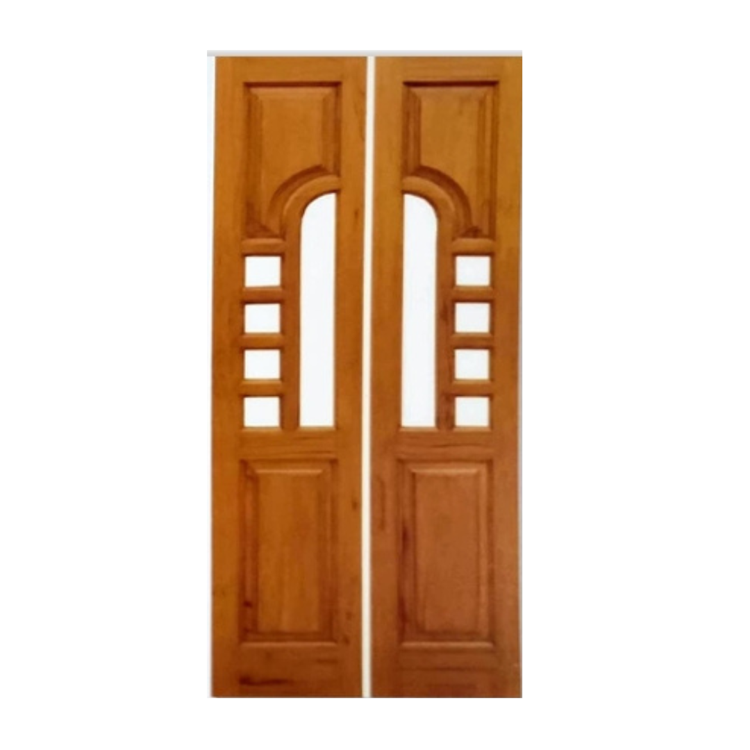 Carving Ghana Teak Door ( 81 Inch x 36 Inch x 32 mm ) / Incl. Polishing + GST