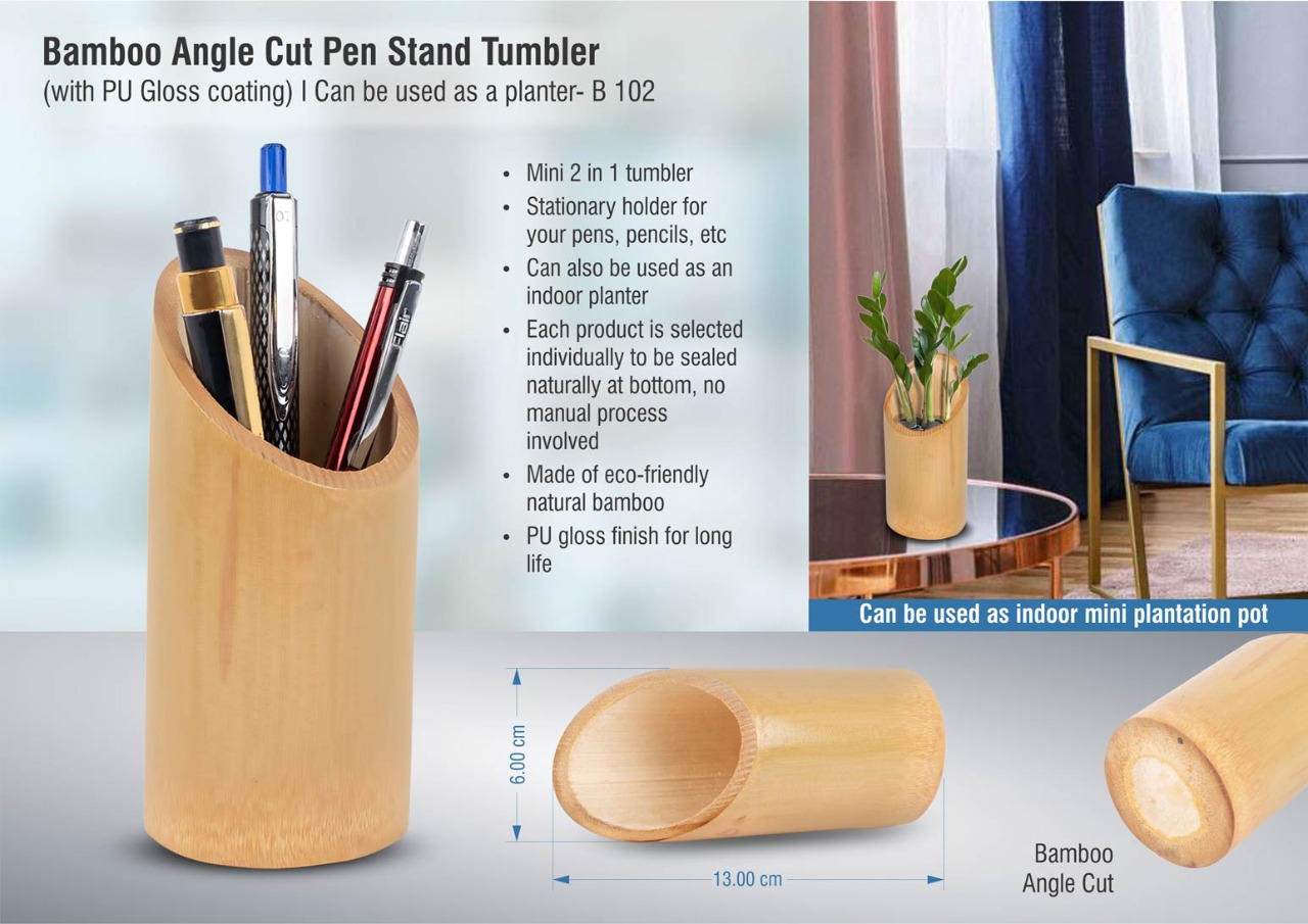 Bamboo Pen Stand
