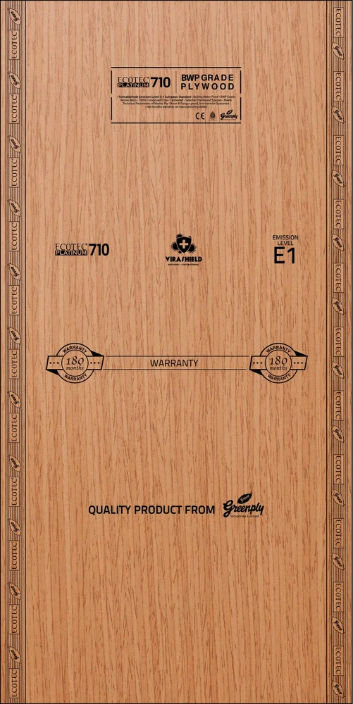 E-TECH BWP 710 4mm – ISI-Marked Waterproof & Fireproof Hardwood Plywood - Image 2