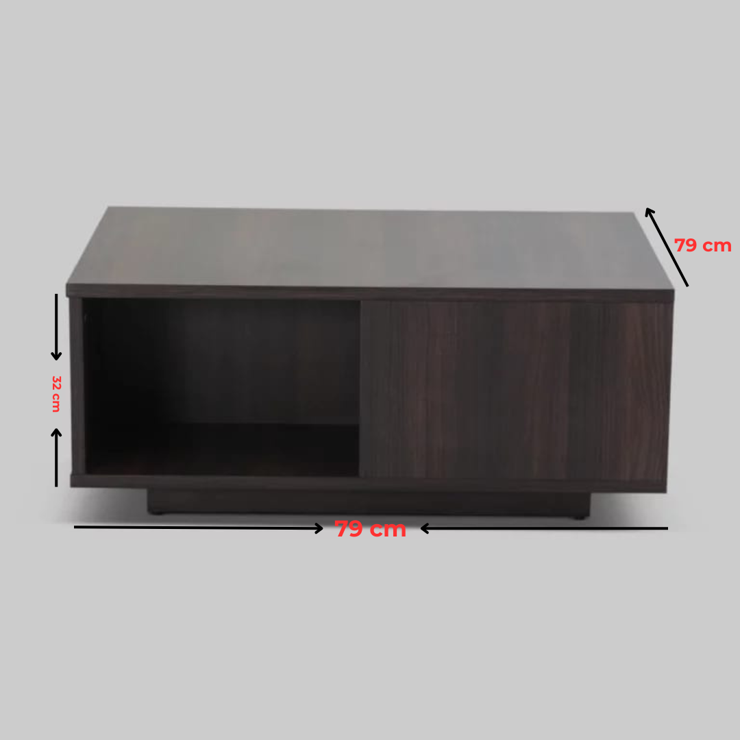 Coffee Table – Black Brown (79x79x32 cm) - Image 2
