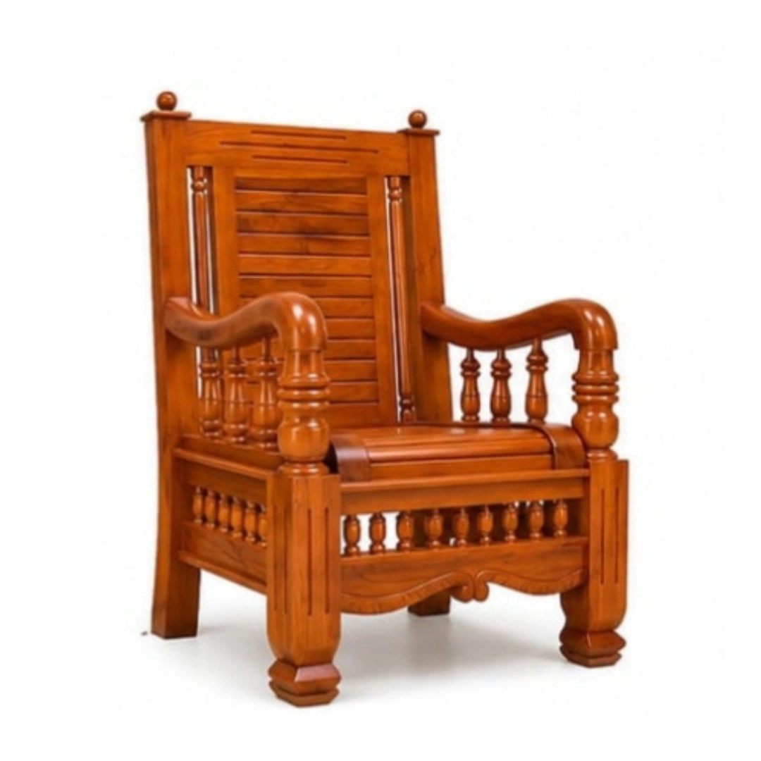 Lumber Park Premium Teak Wood 5-Seater Sofa Set (3+1+1) - Image 6
