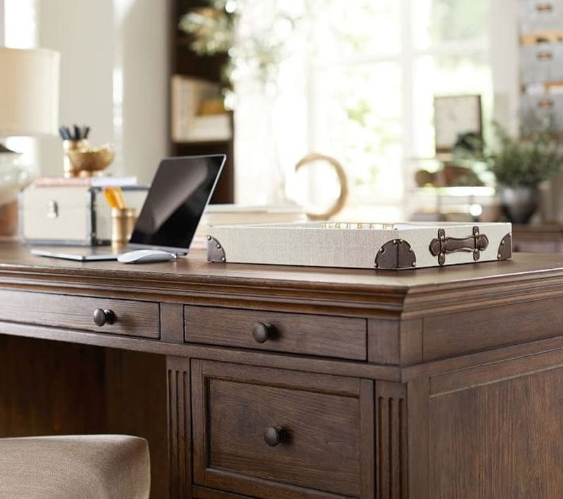 Lumber Park™ Wooden Base Director Table for Office Room – Premium Teak Elegance Meets Executive Functionality - Image 4