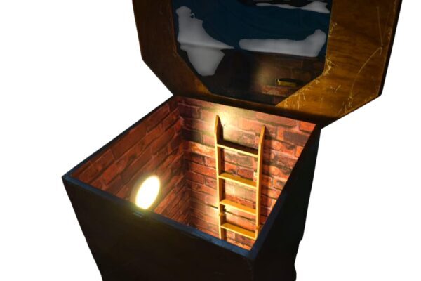 Lumber Park® Mystery Well Coffee Table with 4 Puffy Stool - Image 8