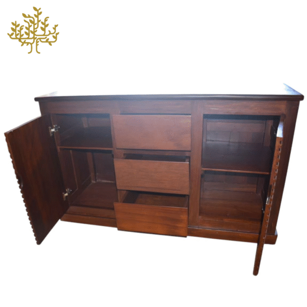Elegant French-Style Teak Storage Table – 2 Doors & 3 Drawers Inclusive GST and Delivery - Image 8