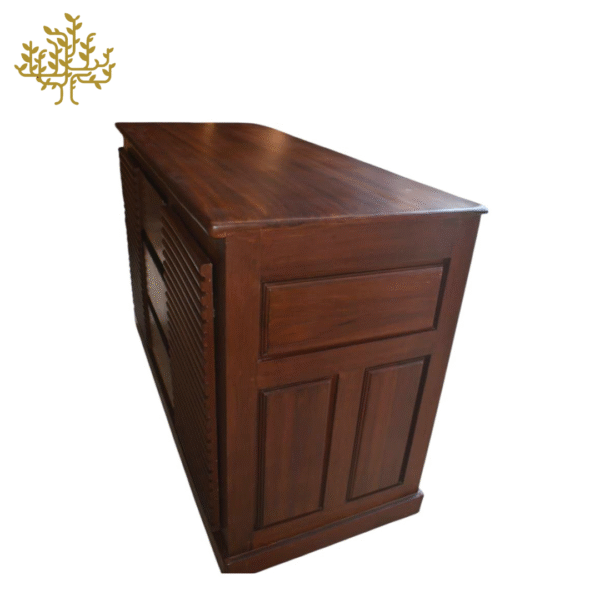 Elegant French-Style Teak Storage Table – 2 Doors & 3 Drawers Inclusive GST and Delivery - Image 6