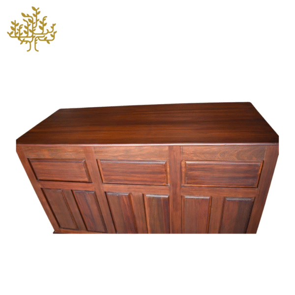 Elegant French-Style Teak Storage Table – 2 Doors & 3 Drawers Inclusive GST and Delivery - Image 5