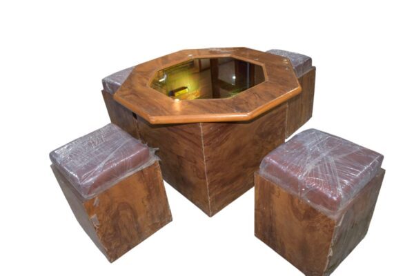 Lumber Park® Mystery Well Coffee Table with 4 Puffy Stool - Image 13