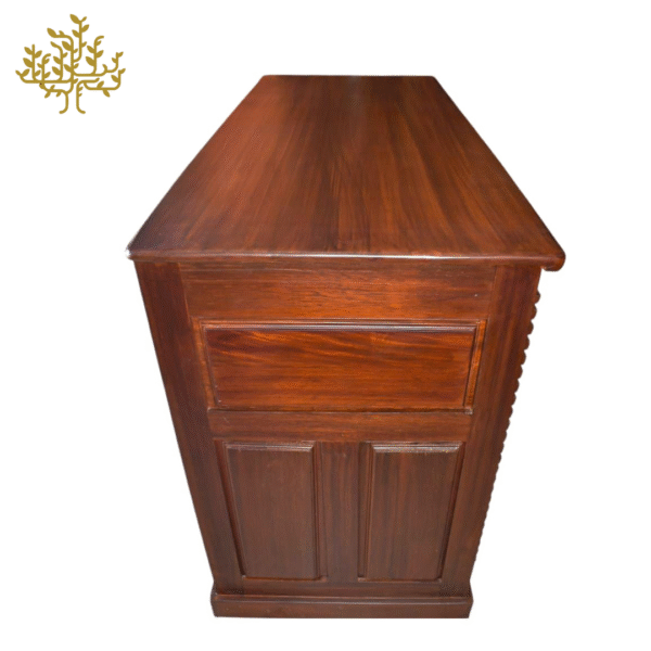Elegant French-Style Teak Storage Table – 2 Doors & 3 Drawers Inclusive GST and Delivery - Image 4