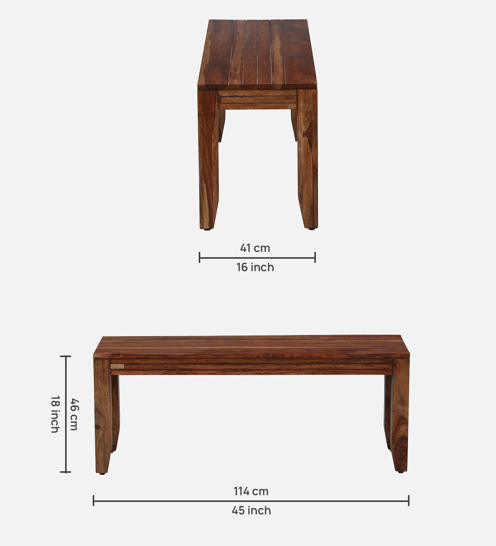 Lumber Park™ Teak Wood 6 Seater Dining Set In Scratch Resistant Rustic Teak Finish with Bench - Image 7