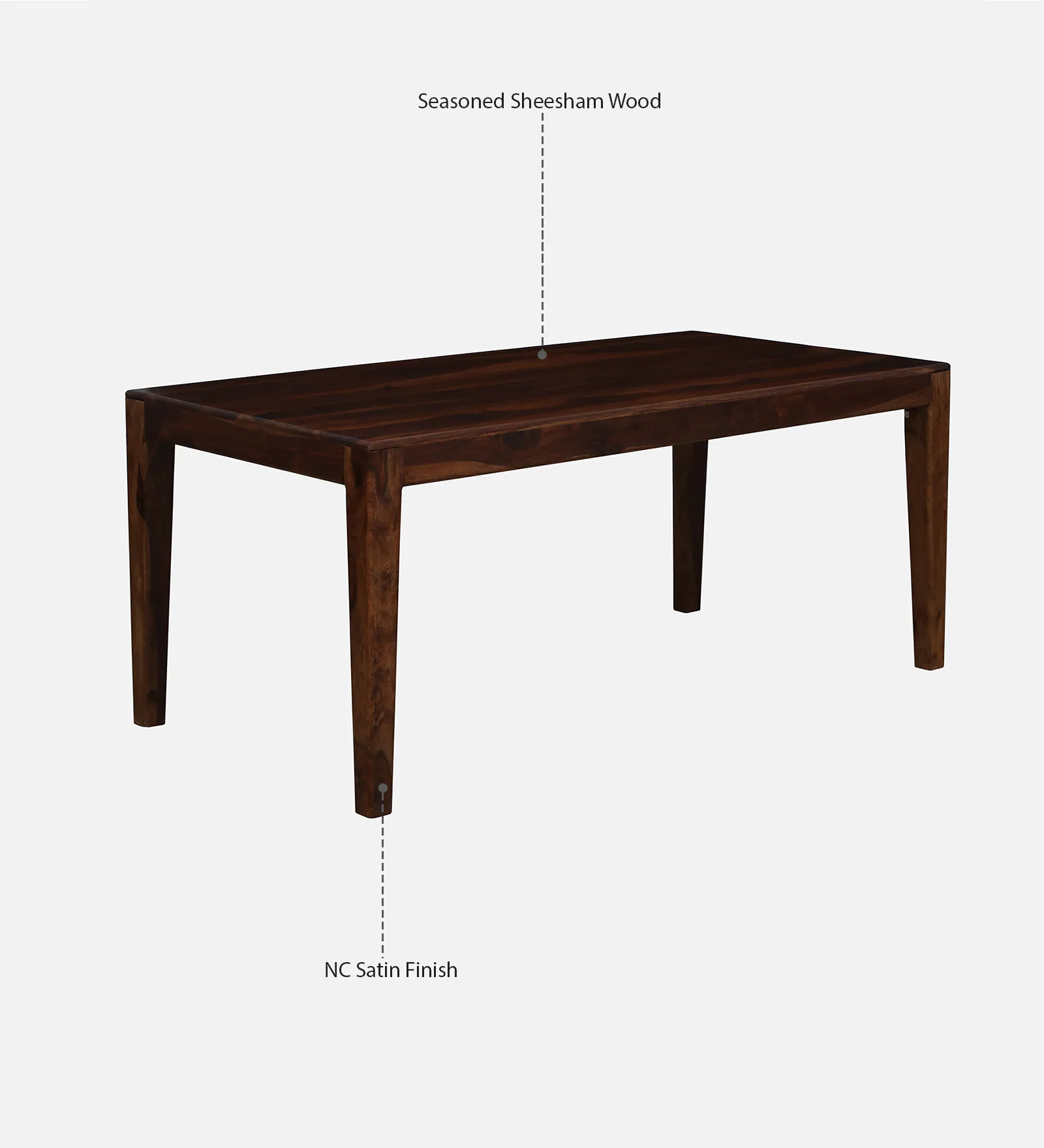 Lumber Park™ Teak Wood 6 Seater Dining Set In Provincial Teak Finish - Image 2