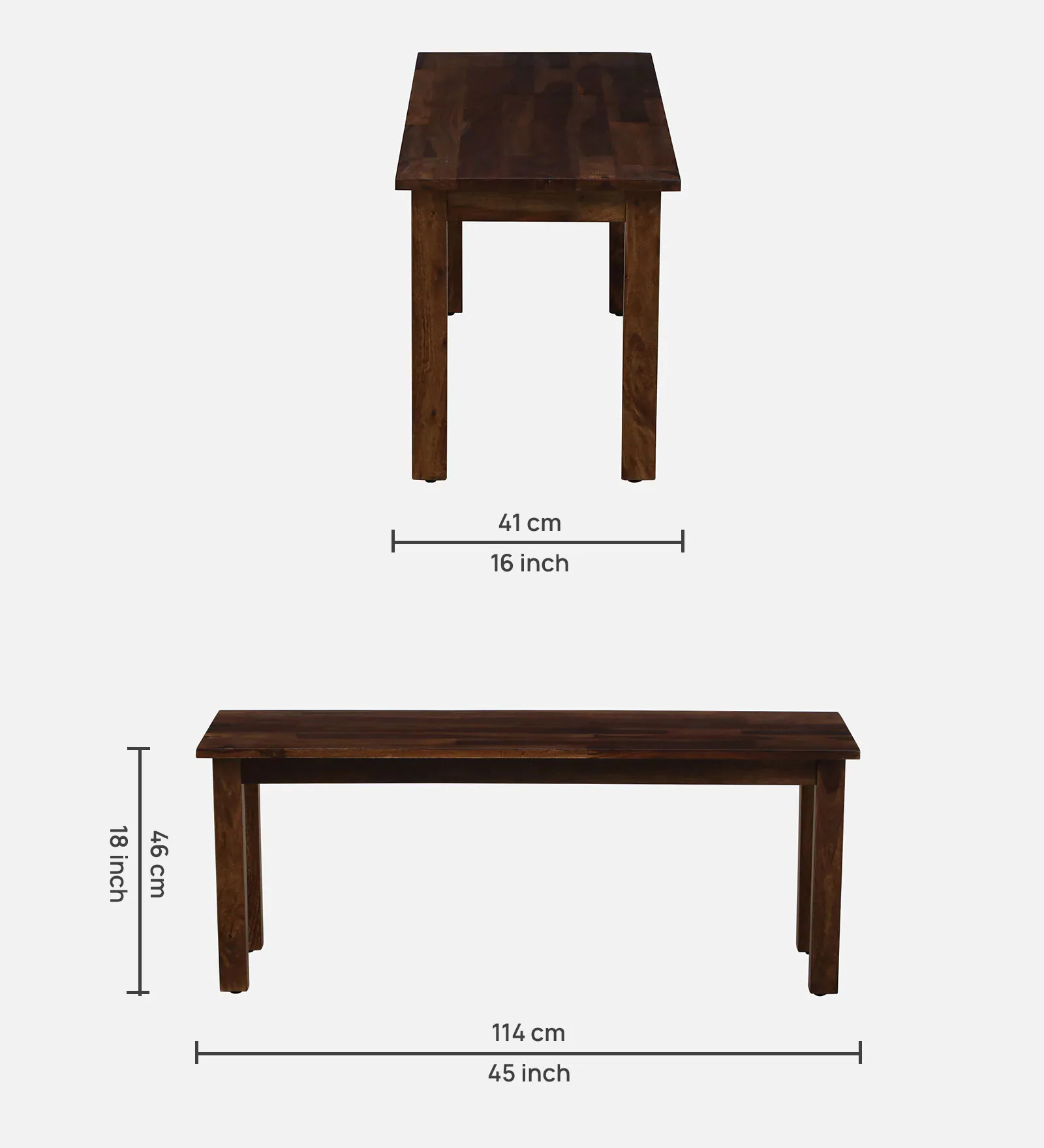 Lumber Park™ Teak Wood 6 Seater Dining Set In Provincial Teak Finish with Bench - Image 3