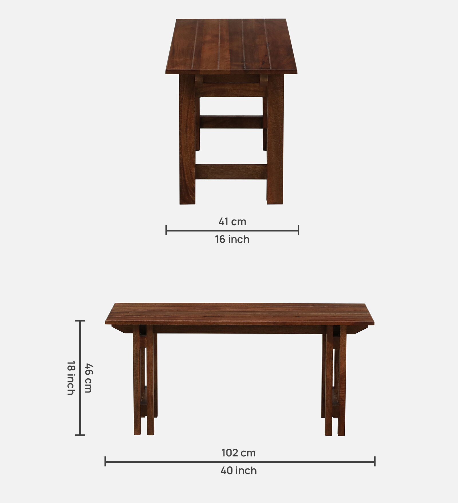 Lumber Park™ Teak Wood 6 Seater Dining Set In Scratch Resistant Rustic Teak Finish - Image 6