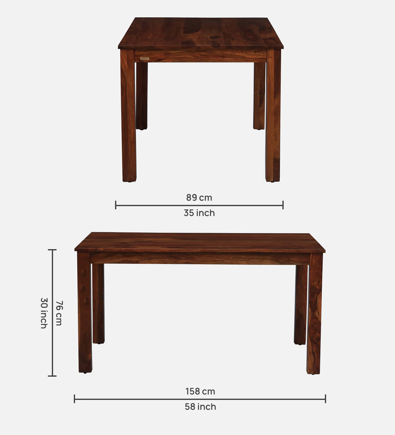 Lumber Park™ Teak Wood 6 Seater Dining Set In Scratch Resistant Provincial Teak Finish - Image 3