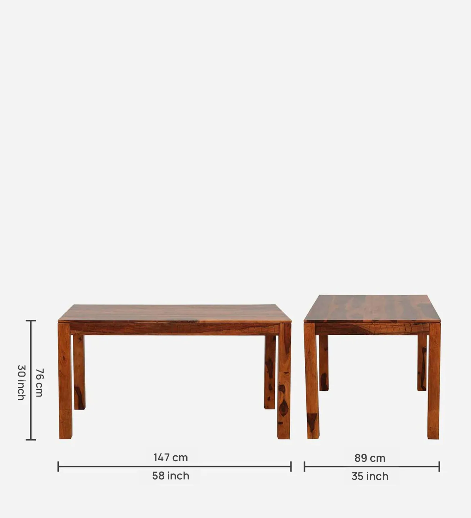 Lumber Park™ Teak Wood 6 Seater Dining Set In Scratch Resistant Honey Oak Finish With Bench - Image 6