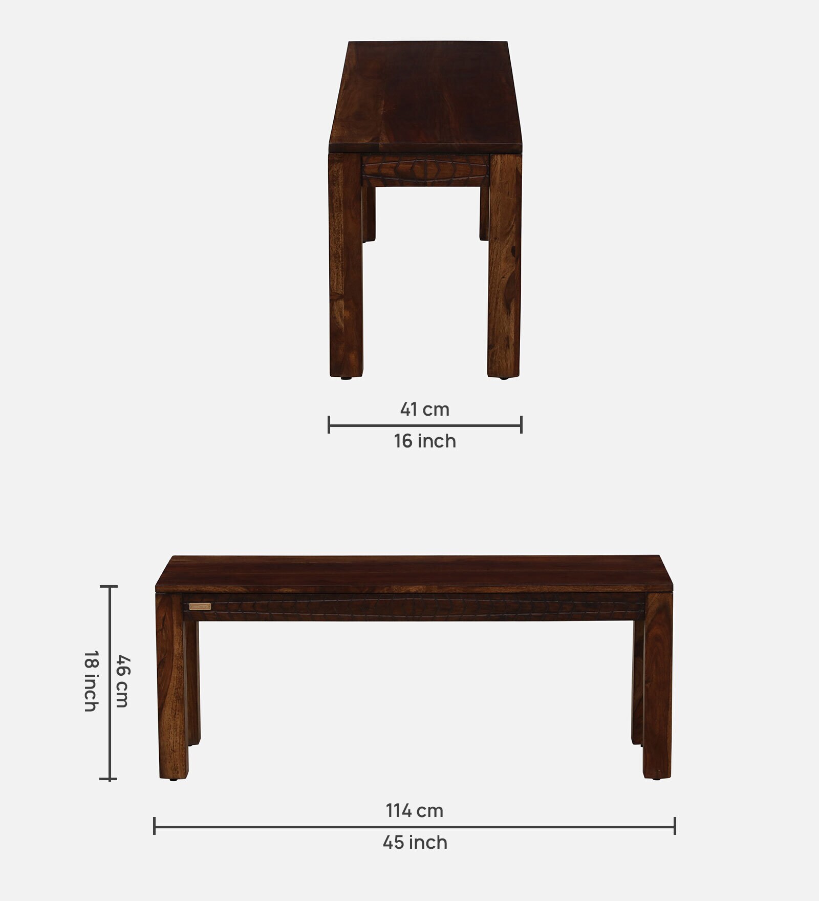 Lumber Park™ Teak Wood 6 Seater Dining Set In Scratch Resistant Provincial Teak Finish With Bench - Image 4