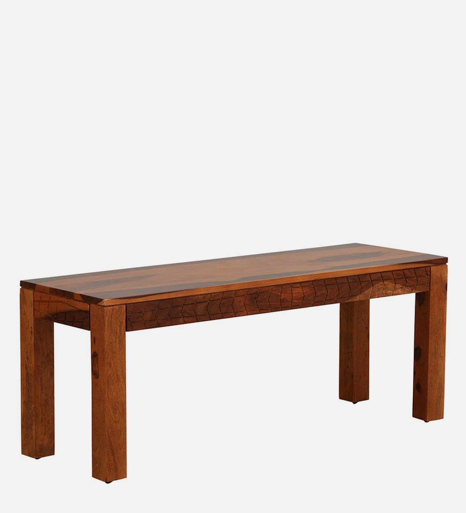Lumber Park™ Teak Wood 6 Seater Dining Set In Scratch Resistant Honey Oak Finish With Bench - Image 2