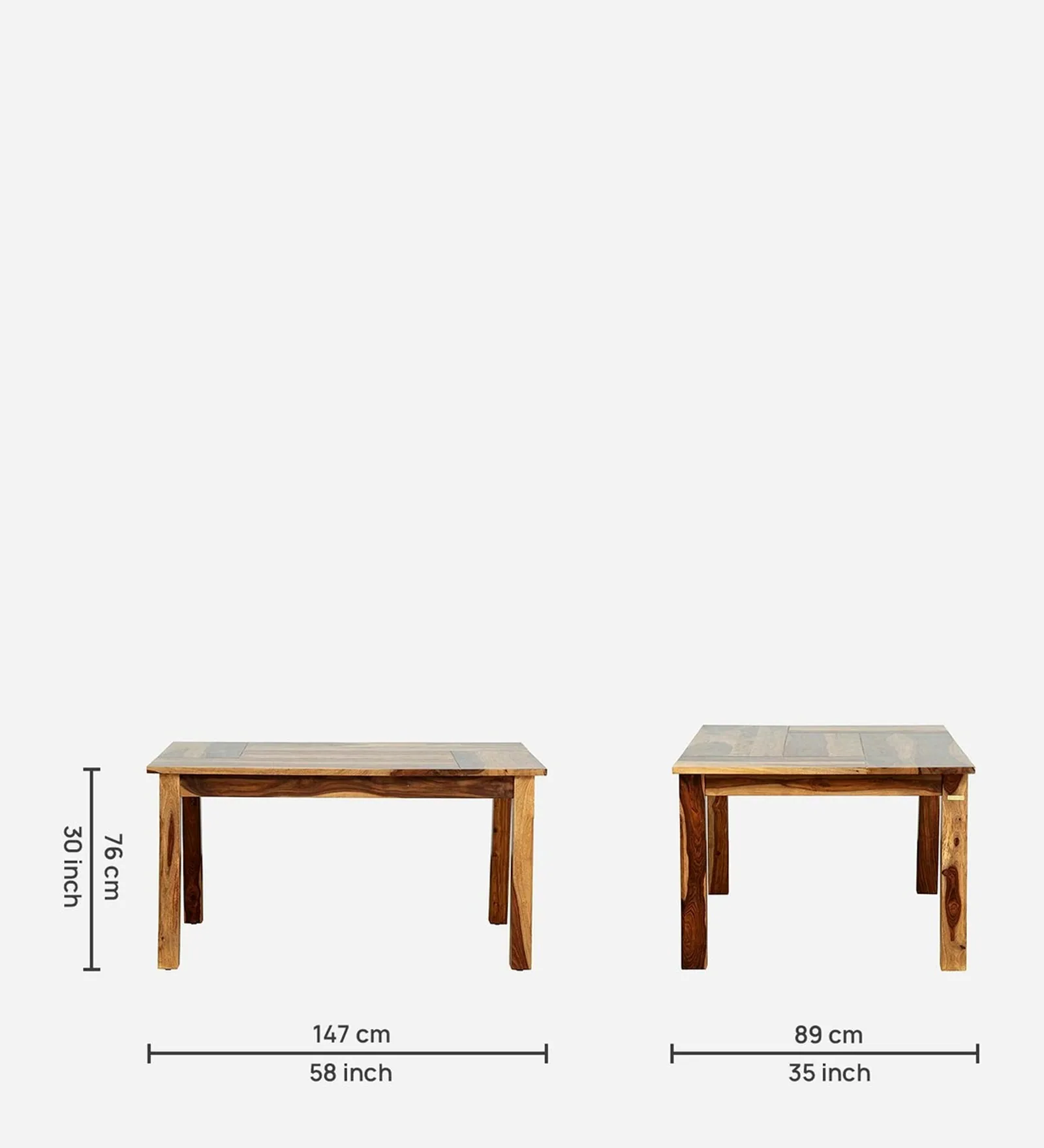 Lumber Park™ Teak Wood 6 Seater Dining Set In Rustic Teak Finish With Bench - Image 6