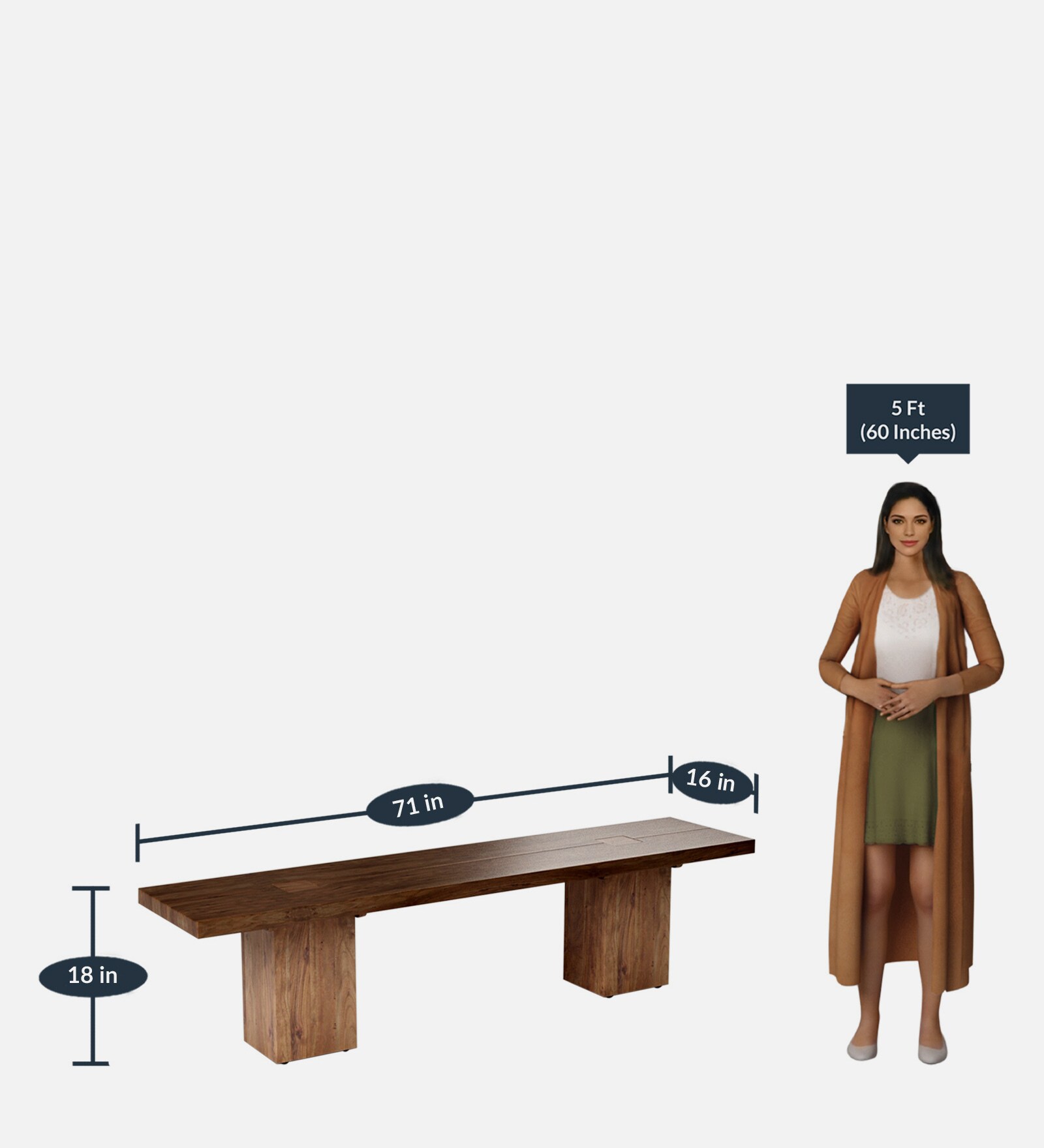 Lumber Park™ Teak Wood 6 Seater Dining Set In Premium Acacia Finish - Image 6