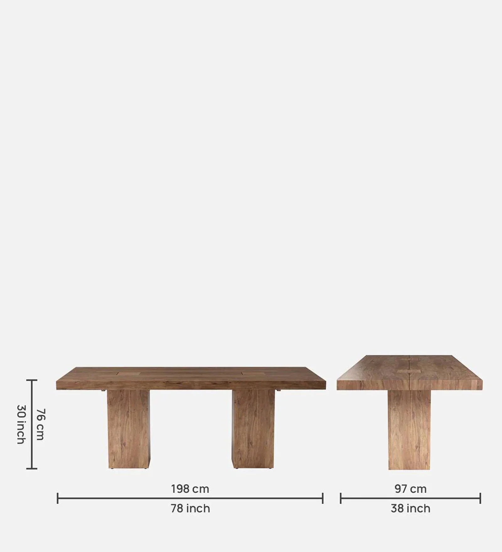 Lumber Park™ Teak Wood 6 Seater Dining Set In Premium Acacia Finish - Image 7