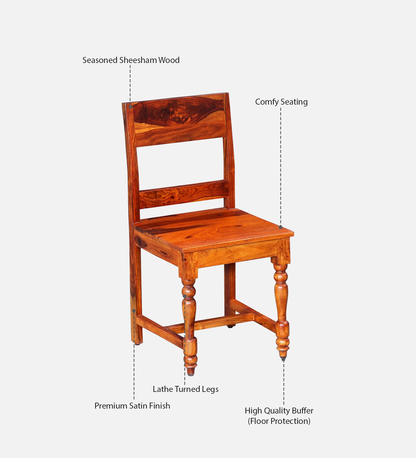 Lumber Park™ Teak Wood 6 Seater Dining Set In Honey Oak Finish With Bench - Image 7