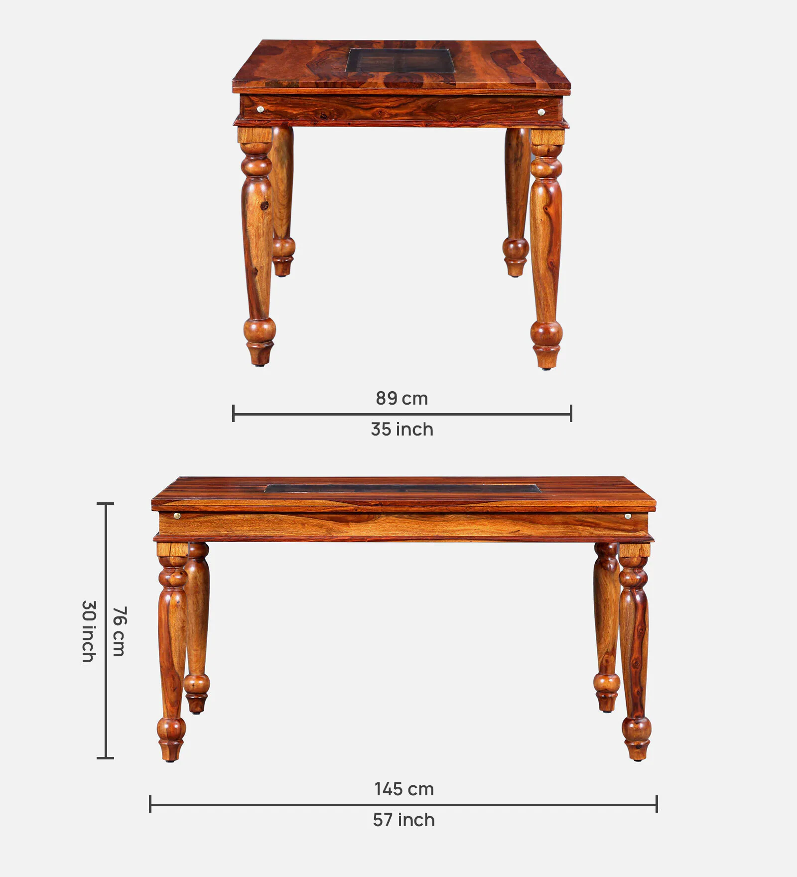 Lumber Park™ Teak Wood 6 Seater Dining Set In Honey Oak Finish With Bench - Image 5