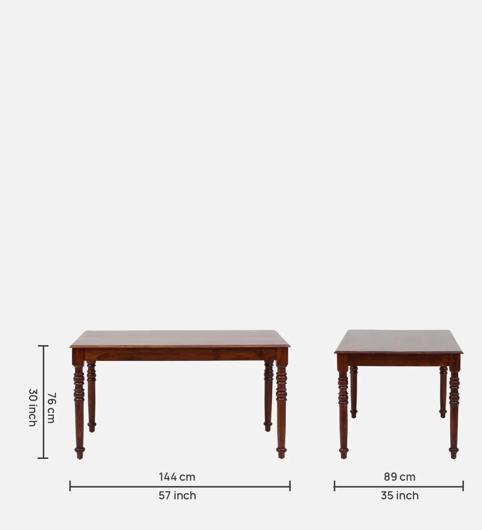Lumber Park™ Teak Wood 6 Seater Dining Set In Honey Oak Finish - Image 3