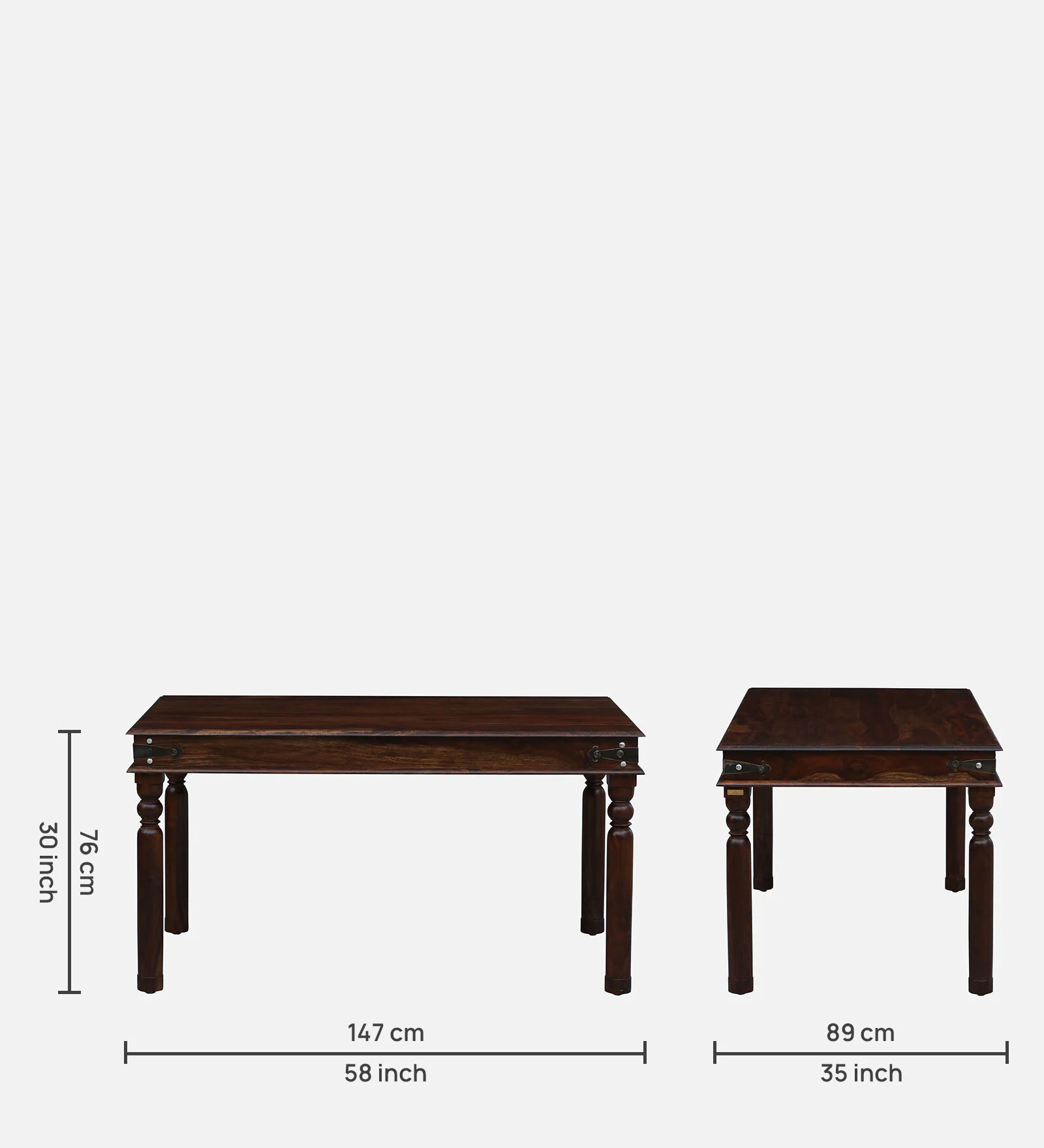 Lumber Park™ Teak Wood 6 Seater Dining Set In Provincial Teak Finish With Bench - Image 6