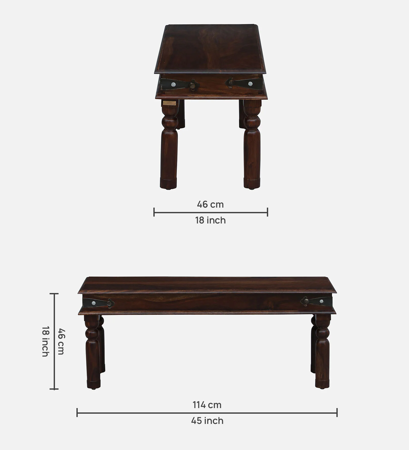 Lumber Park™ Teak Wood 6 Seater Dining Set In Provincial Teak Finish With Bench - Image 4