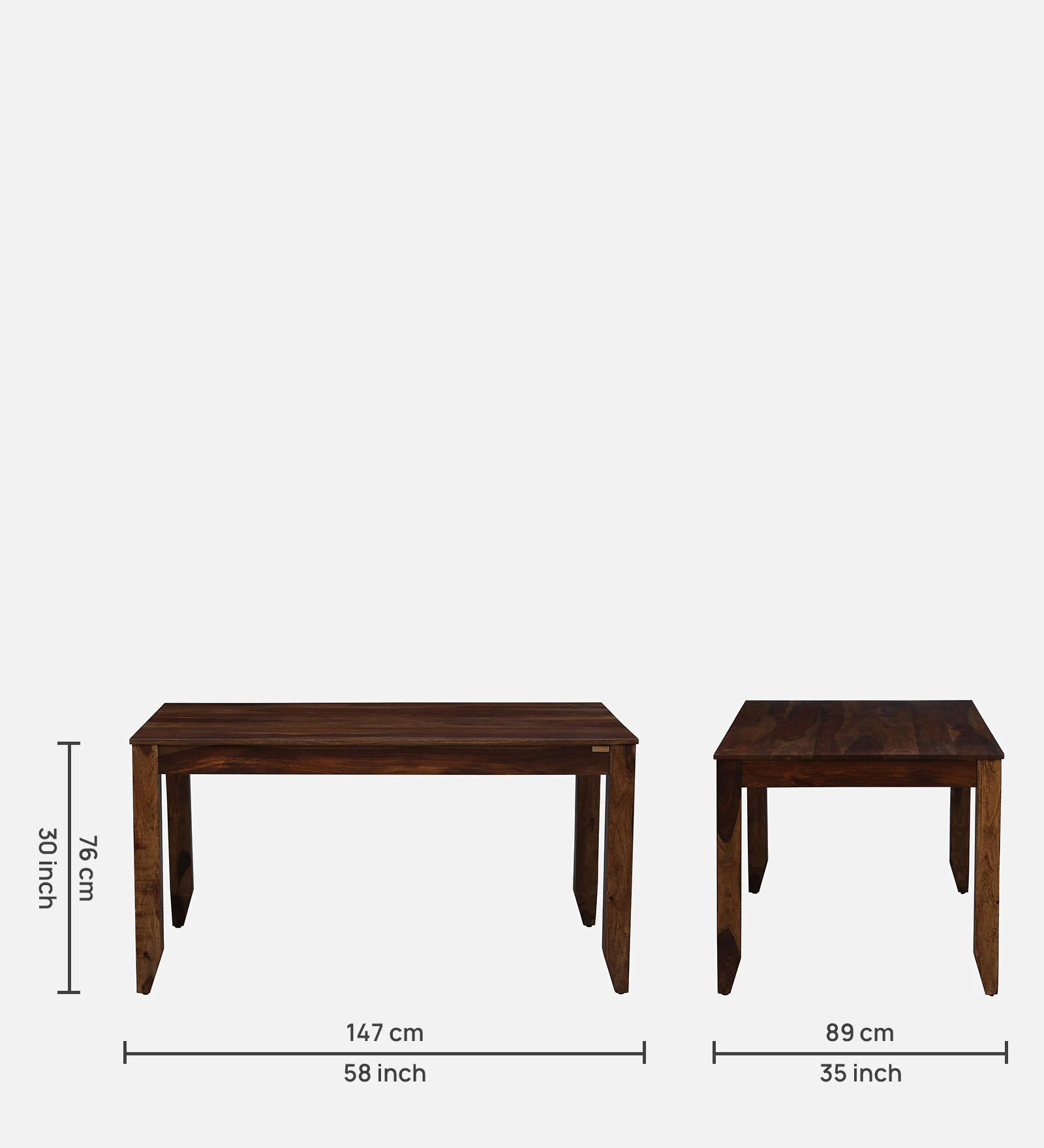 Lumber Park™ Teak Wood 6 Seater Dining Set In Scratch Resistant Provincial Teak Finish - Image 5