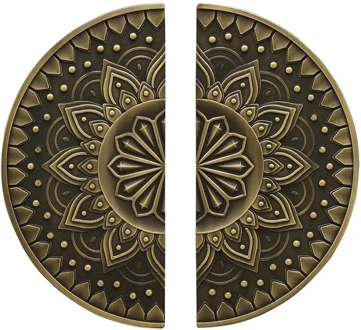 8 Inch Antique Main Door Handle for All Doors of House|Office|Hotels|Pooja Room Aluminium Door Handle (Brown Pack of 1)